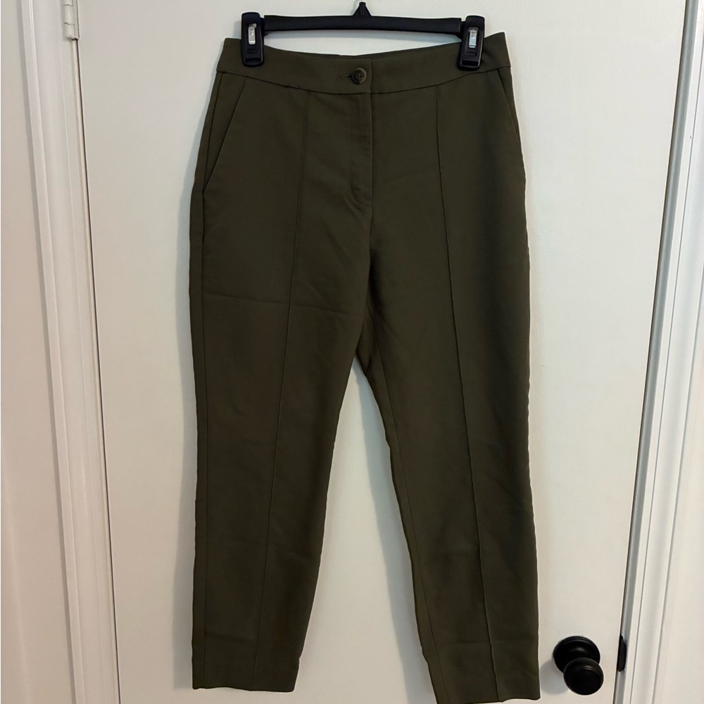 Express Olive Ankle High Rise Pants